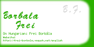 borbala frei business card
